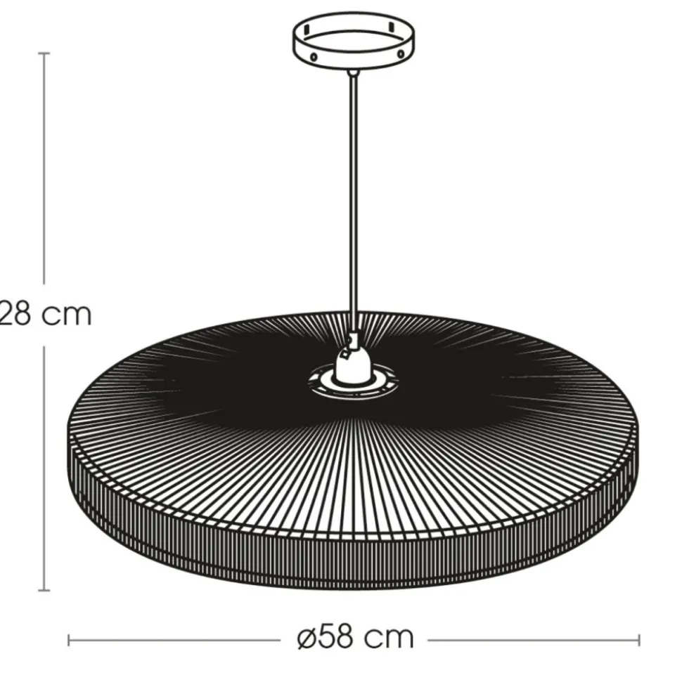 Lampa wisząca 58cm beżowa Bellamy