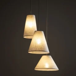 Lampa wisząca CONEA sabia beżowa 3xE27