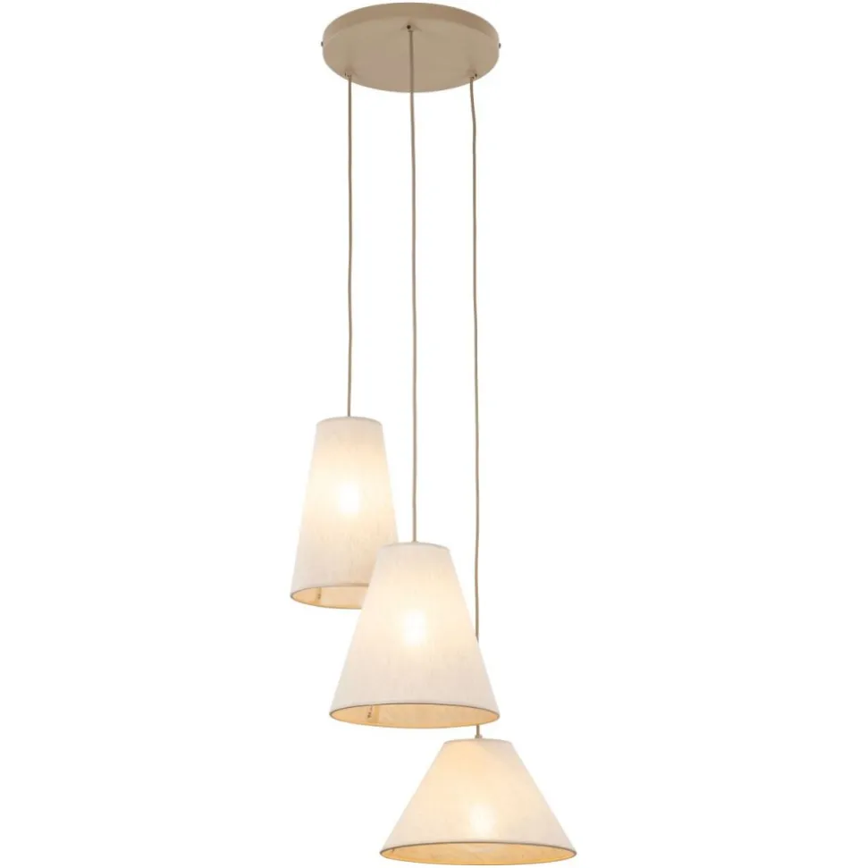 Lampa wisząca CONEA sabia beżowa 3xE27