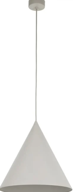 Lampa Wisząca CONO Beżowy Metalowy Klosz 1xE27 32cm