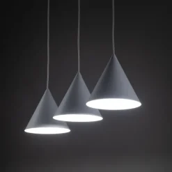 Lampa Wisząca CONO Biały Metalowe Klosze 3xE27