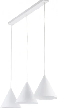 Lampa Wisząca CONO Biały Metalowe Klosze 3xE27