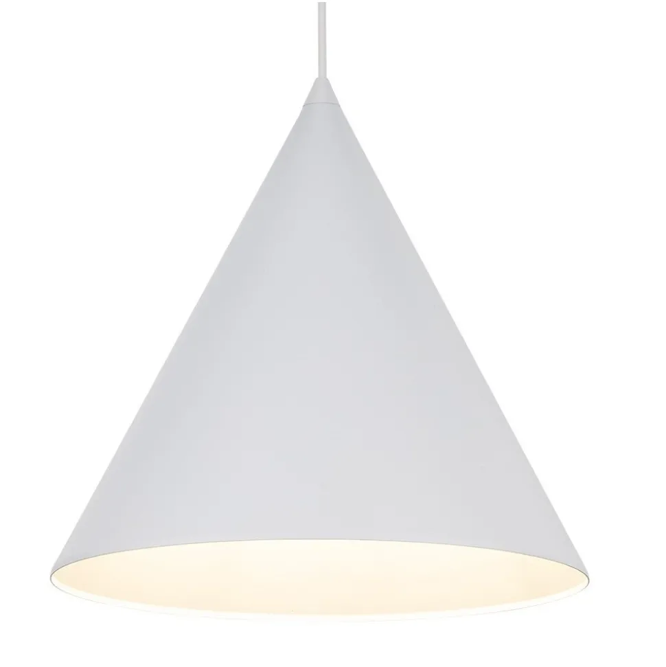 Lampa Wisząca CONO Biały Metalowy Klosz 1xE27 32cm