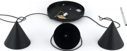 Lampa Wisząca CONO Czarny Metalowe Klosze 3xE27 40cm