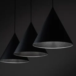 Lampa Wisząca CONO Czarny Metalowe Klosze 3xE27