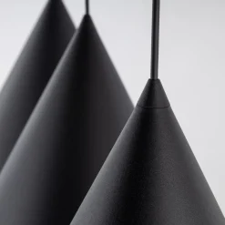 Lampa Wisząca CONO Czarny Metalowe Klosze 3xE27