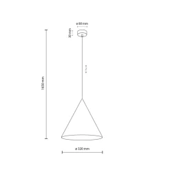 Lampa wisząca CONO L zielona 1xE27
