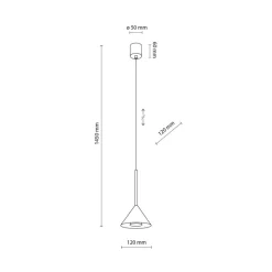 Lampa wisząca CONO MINI czarna 1xGU10