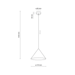 Lampa wisząca CONO S NEW brązowa 1xE27