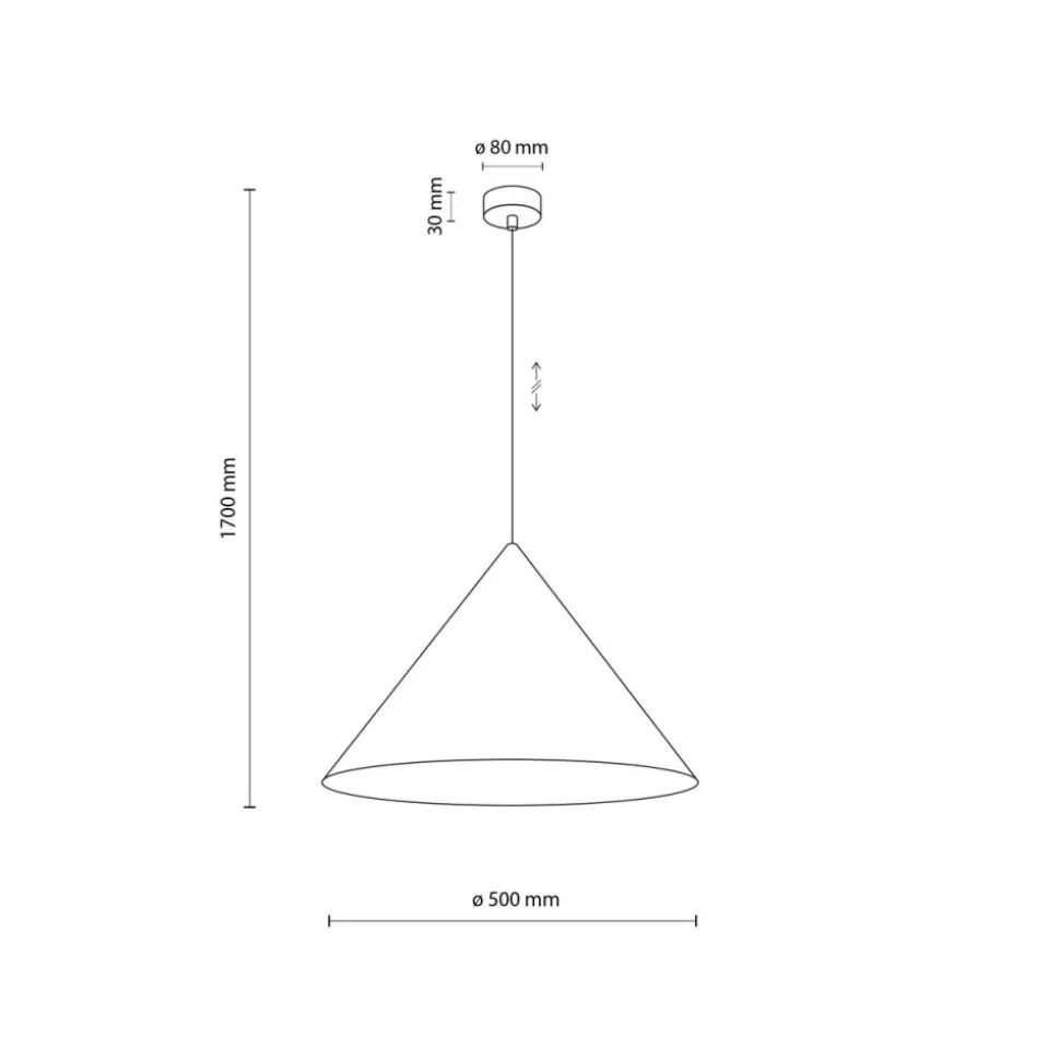 Lampa wisząca CONO XL brązowa 1xE27