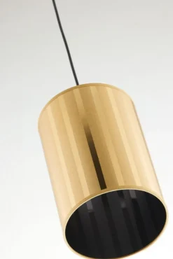 Lampa wisząca CORTINA czarna złoty klosz 1xE27