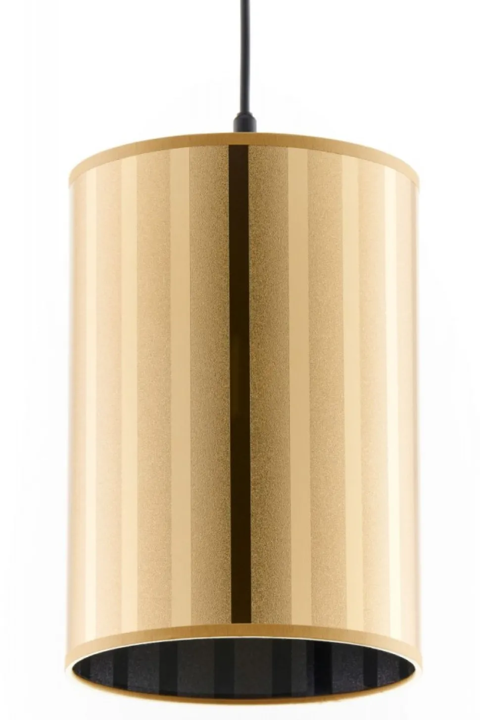 Lampa wisząca CORTINA czarna złoty klosz 1xE27