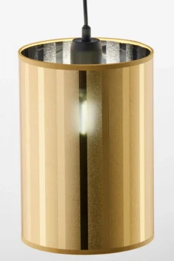 Lampa wisząca CORTINA czarna złoty klosz 1xE27