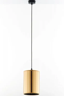 Lampa wisząca CORTINA czarna złoty klosz 1xE27