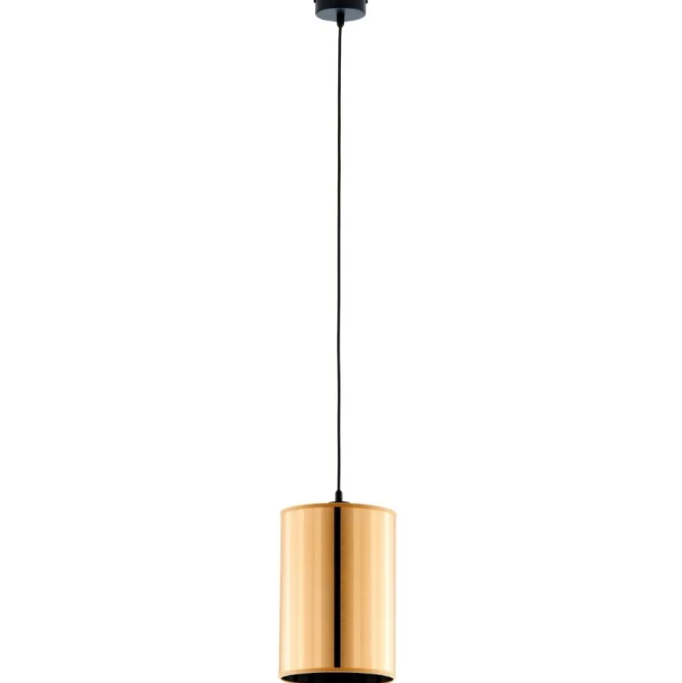 Lampa wisząca CORTINA czarna złoty klosz 1xE27