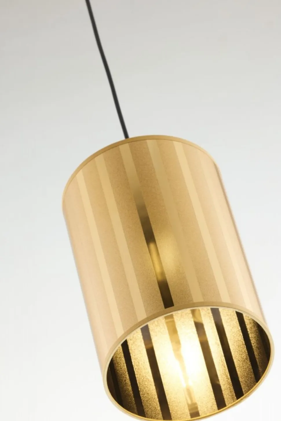 Lampa wisząca CORTINA czarna złoty klosz 1xE27