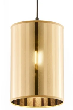 Lampa wisząca CORTINA czarna złoty klosz 1xE27