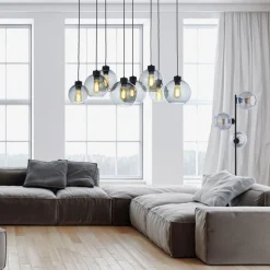 Lampa Wisząca CUBUS Czarny Grafitowy 8xE27
