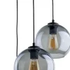 Lampa Wisząca CUBUS Czarny Grafitowy Szklane Klosze 3xE27