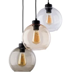 Lampa Wisząca CUBUS Wielokolorowy Szklane Klosze 3xE27