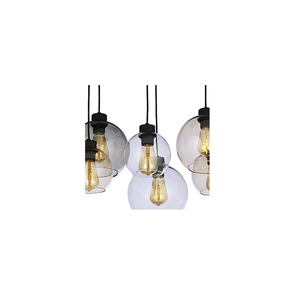 Lampa Wisząca CUBUS Wielokolorowy Szklane Klosze 8xE27