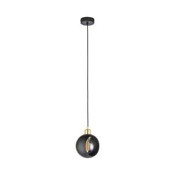 Lampa Wisząca CYKLOP Czarny Złoty 1xE27