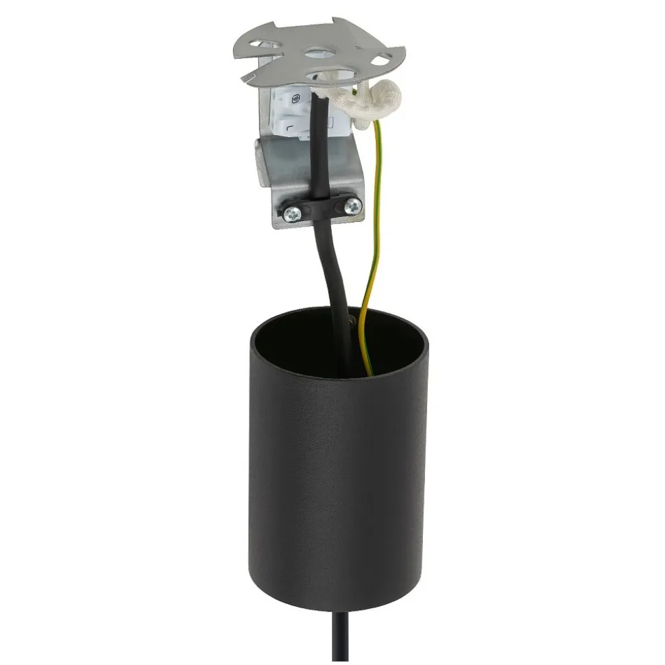 Lampa Wisząca CYLINDER M Złoty Transparentny Szklany Klosz 1xGU10