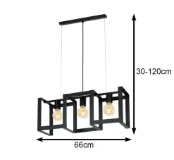 Lampa wisząca czarna Kartel LOFT plafon