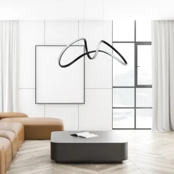 Lampa wisząca czarna Tesoro 48W LED