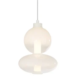 Lampa wisząca DAPHNE Biała Szklana 12W LED 3000K 20cm