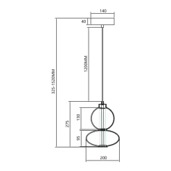 Lampa wisząca DAPHNE Biała Szklana 12W LED 3000K 20cm