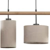Lampa Wisząca DEVA Brązowy Beżowy Abażury 4xE27