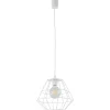 Lampa Wisząca DIAMOND Biały Metalowy Klosz 1xE27 30cm