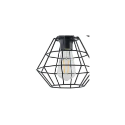 Lampa Wisząca DIAMOND Czarny Metalowy Klosz 1xE27 22 cm