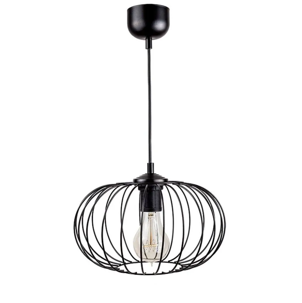 Lampa wisząca druciana 26 cm czarna