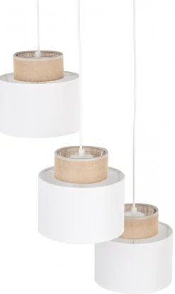 Lampa Wisząca DUO Biały Abażury 3xE27