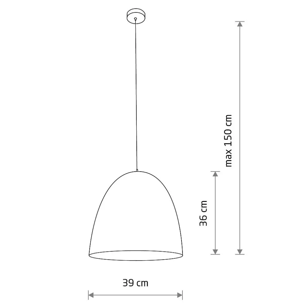Lampa Wisząca EGG Biały Złoty Metalowy Klosz 1xE27 38cm