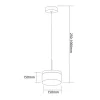 Lampa wisząca ELEGANCE Złota 9W LED 4000K 15cm