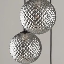 Lampa Wisząca ELENA Czarny Szklany Klosze 5xG9