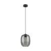 Lampa Wisząca ELIO Grafitowy Szklany Klosz 1xE27 20cm