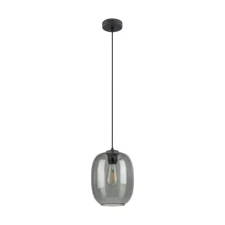 Lampa Wisząca ELIO Grafitowy Szklany Klosz 1xE27 20cm