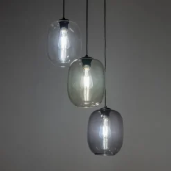 Lampa Wisząca ELIO Mix Szklane Klosze 3xE27 45cm