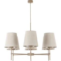Lampa wisząca ELIZABETH sabia beżowa 6xE27
