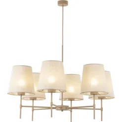 Lampa wisząca ELIZABETH sabia beżowa 6xE27