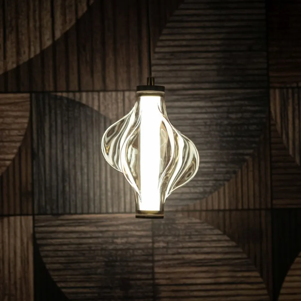 Lampa wisząca ELVA mosiądz 1xLED 8W 3000K
