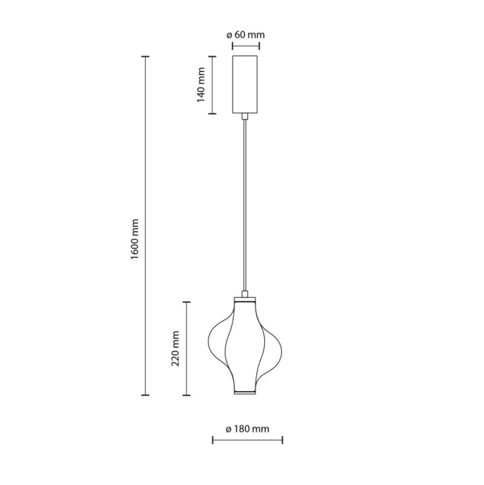 Lampa wisząca ELVA mosiądz 1xLED 8W 3000K