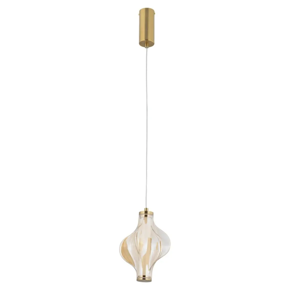 Lampa wisząca ELVA mosiądz 1xLED 8W 3000K