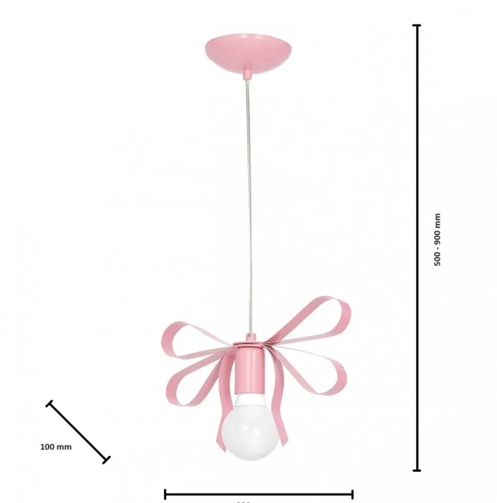 Lampa Wisząca EMMA Różowy 1xE27