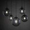 Lampa Wisząca ESME Grafitowy Szklane Klosze 6xE27