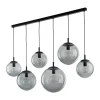 Lampa Wisząca ESME Grafitowy Szklane Klosze 6xE27 130cm